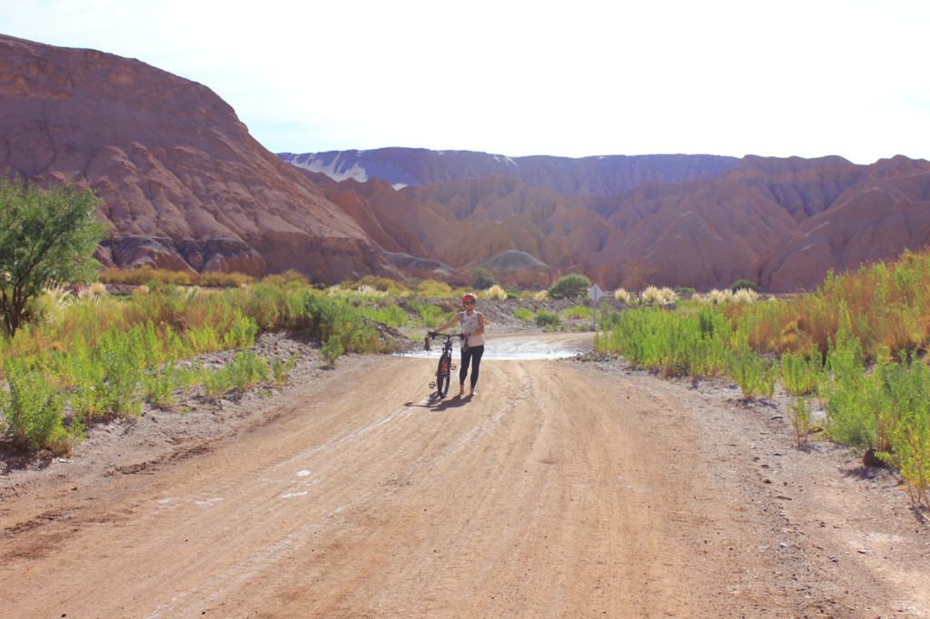O trajeto para chegar até a Garganta del Diablo, no Atacama, conta com alguns rios e muita terra (Foto: Flymaniacs)
